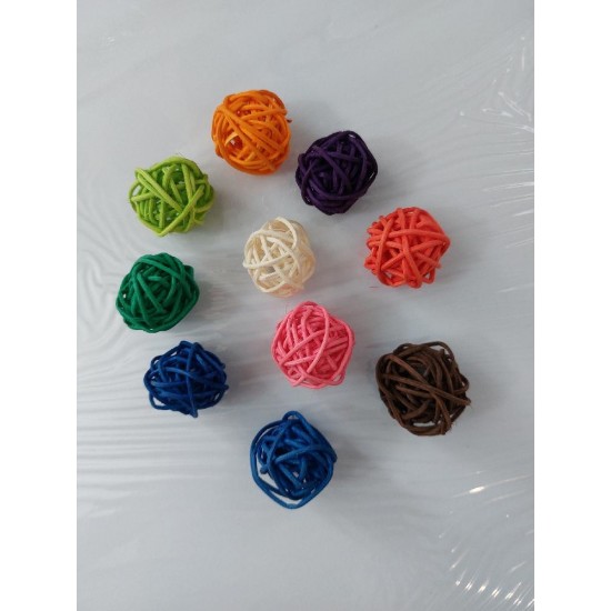 Ротанговые шарики 3 см микс 10 шт